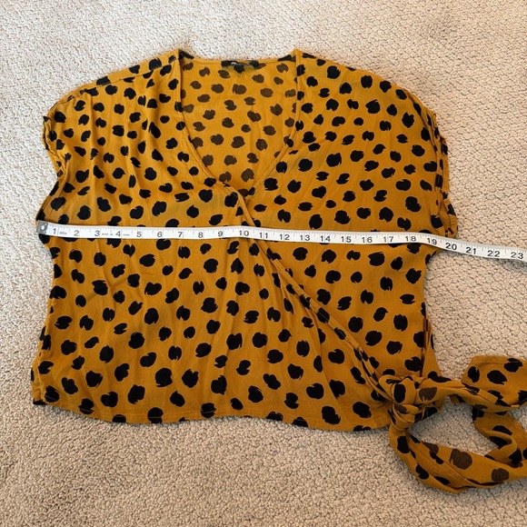 Madewell Leopard Print Wrap Top, Size S - Picture 4 of 8